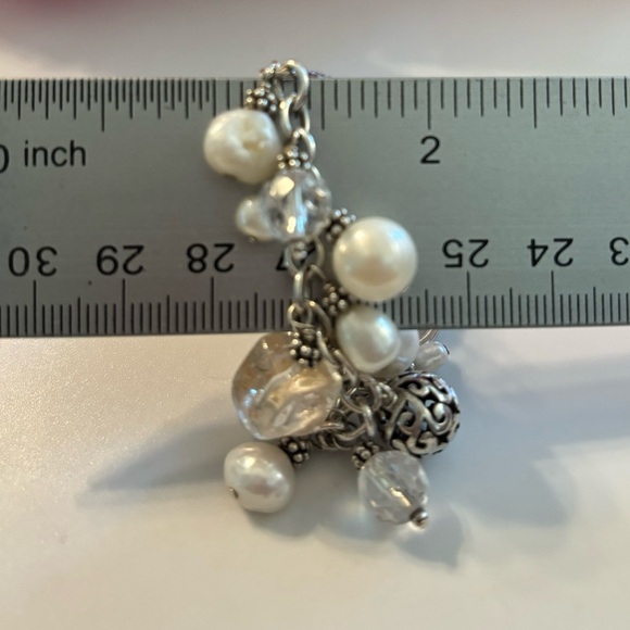 Silpada Rare Hostess Cha~Cha Beaded Sterling Silver, Pearl and Quartz Bracelet - Picture 12 of 15